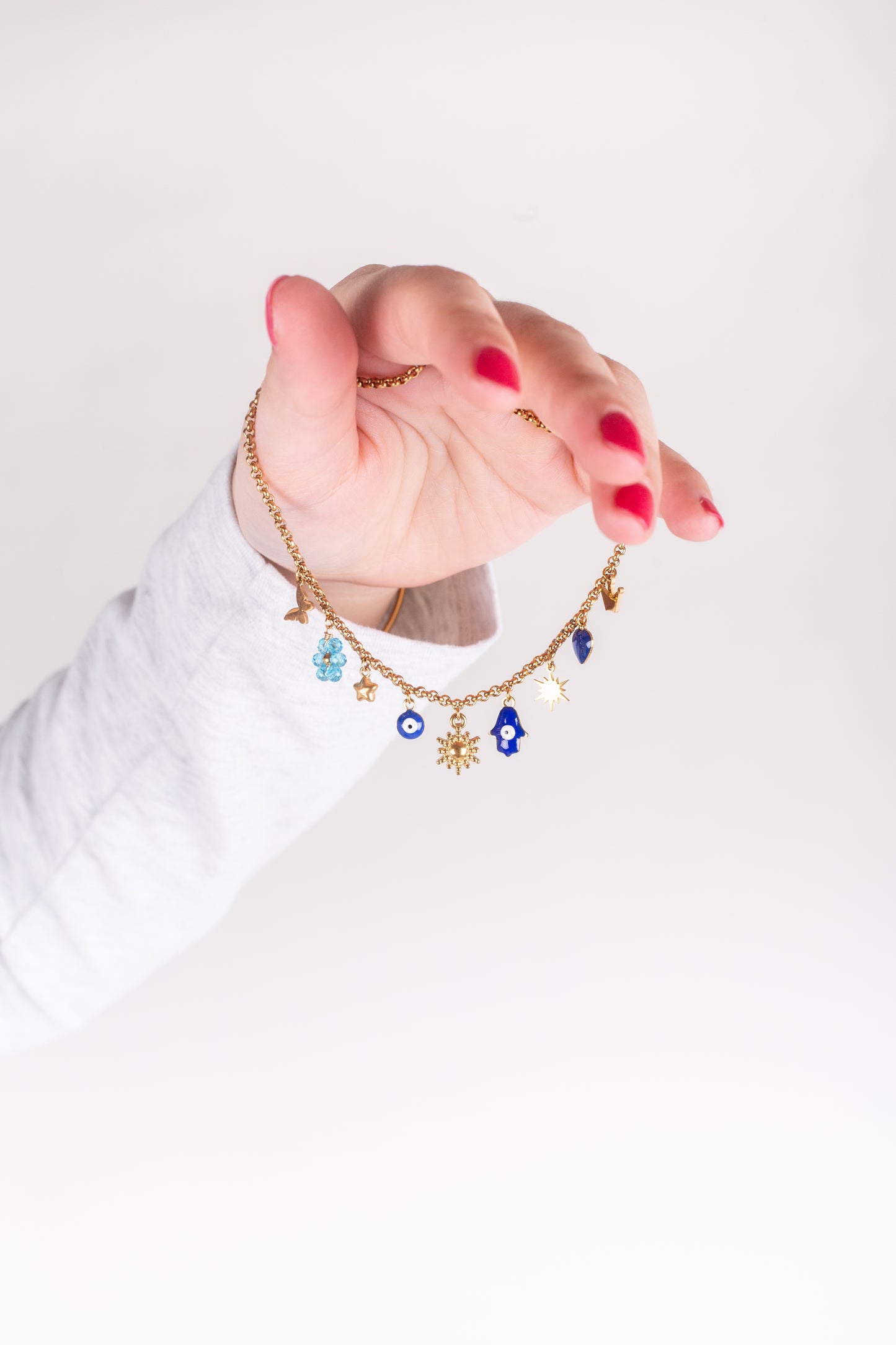 Collier summer bleu