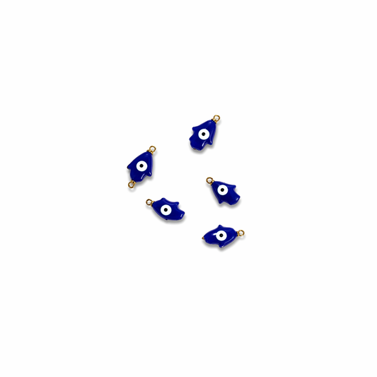 pendentif main bleu