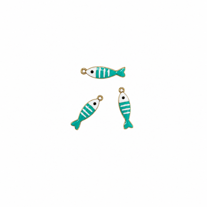 pendentif poisson turquoise