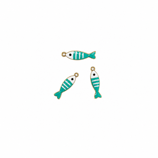 pendentif poisson turquoise