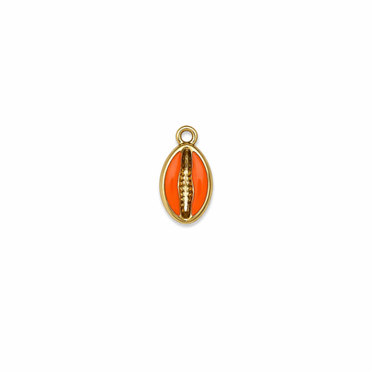 Pendentif coquillage orange