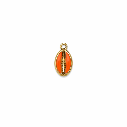 Pendentif coquillage orange