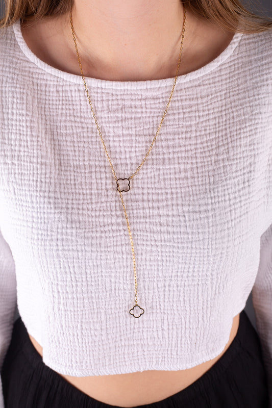 Collier double trèfle