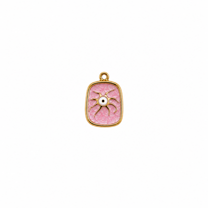 pendentif cadre rose