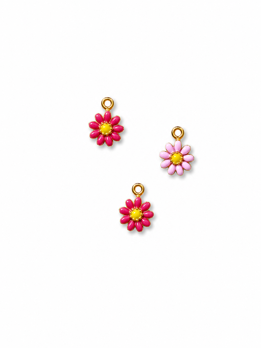 pendentif pâquerette rose