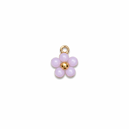 pendentif fleur rose
