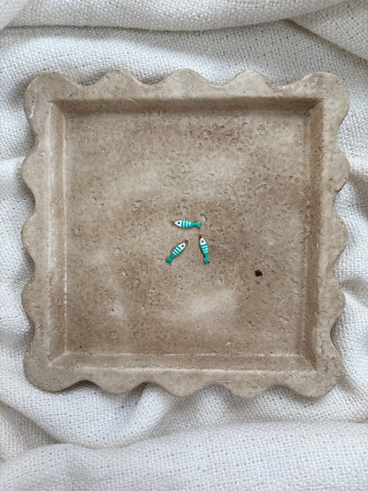 pendentif poisson turquoise