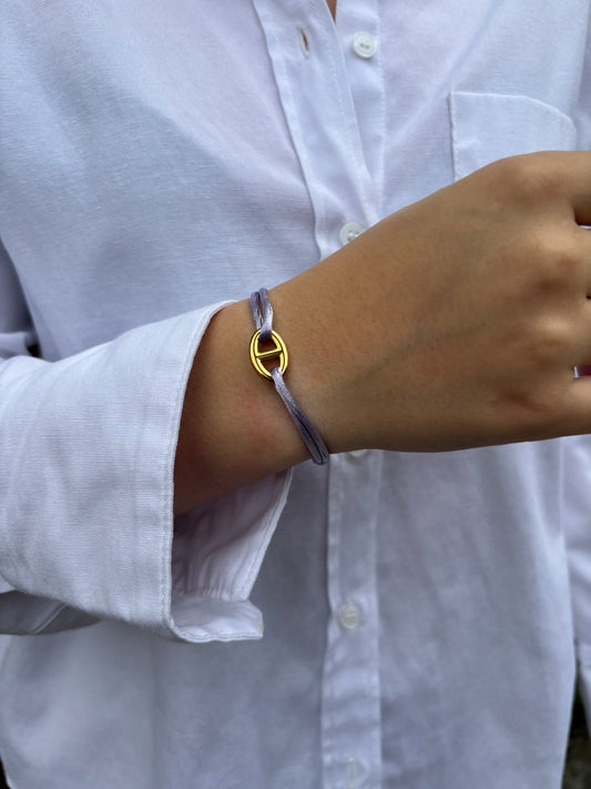 Cordon maille marine