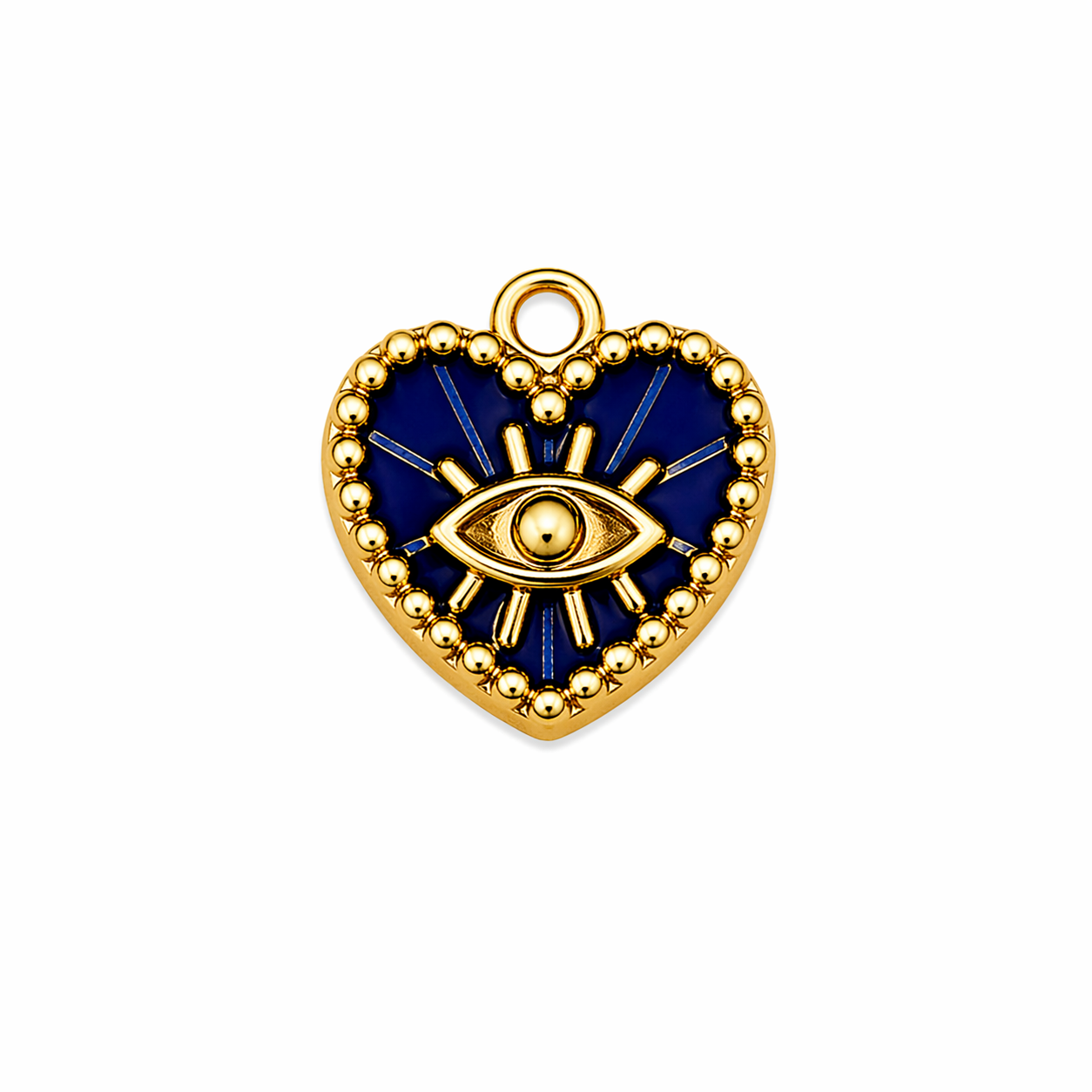 pendentif cœur œil bleu