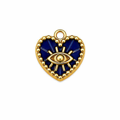 pendentif cœur œil bleu
