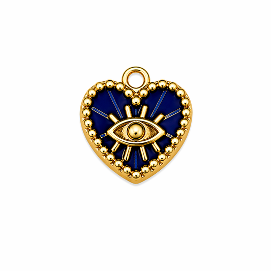 pendentif cœur œil bleu