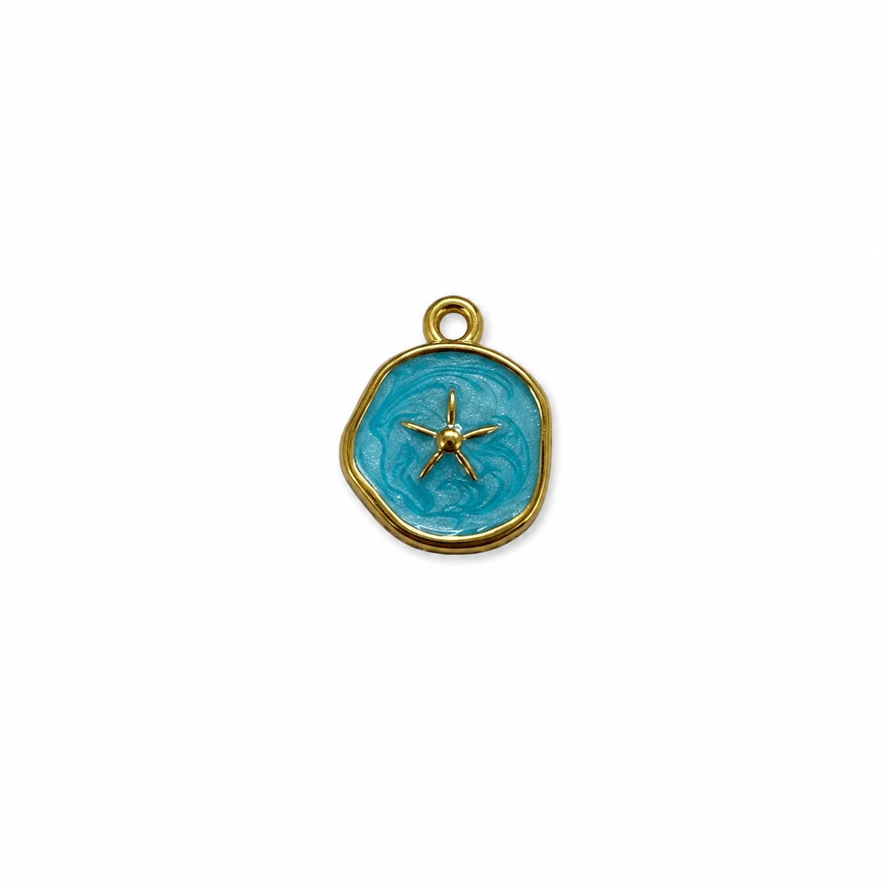 Pendentif étoile de mer bleu
