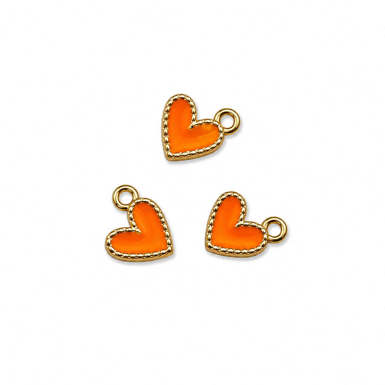 Pendentif cœur orange
